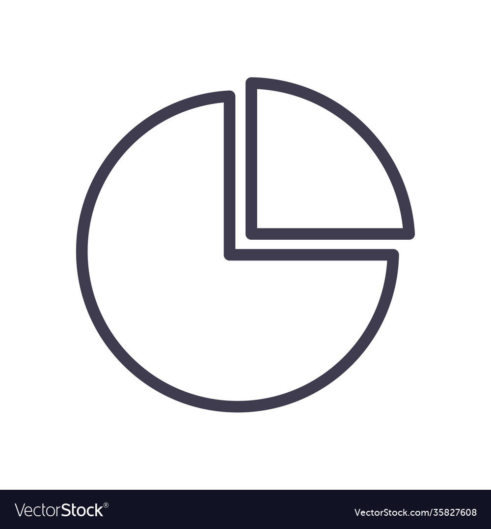 Cake chart line style icon design