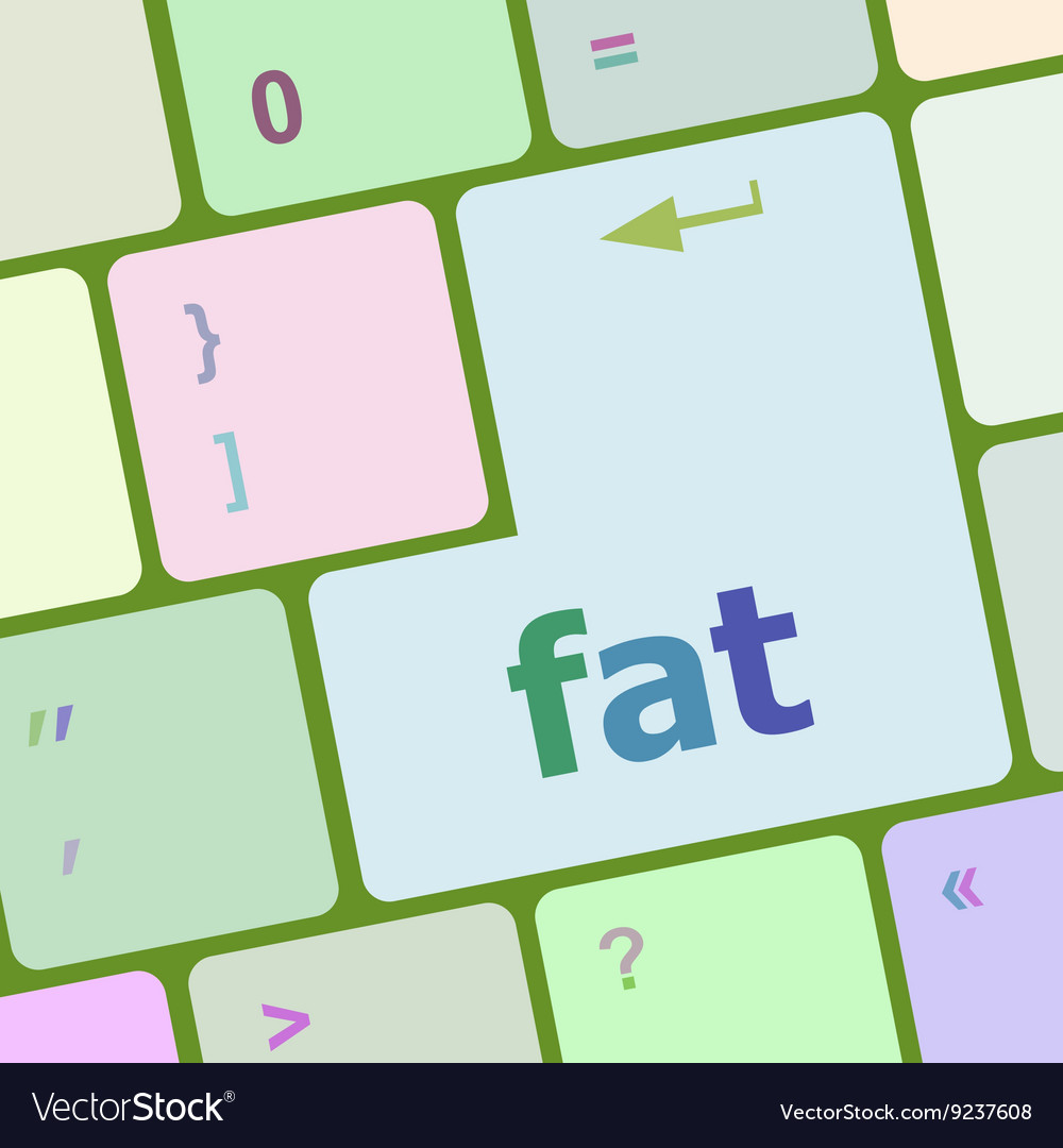 Computer keyboard with a word fat