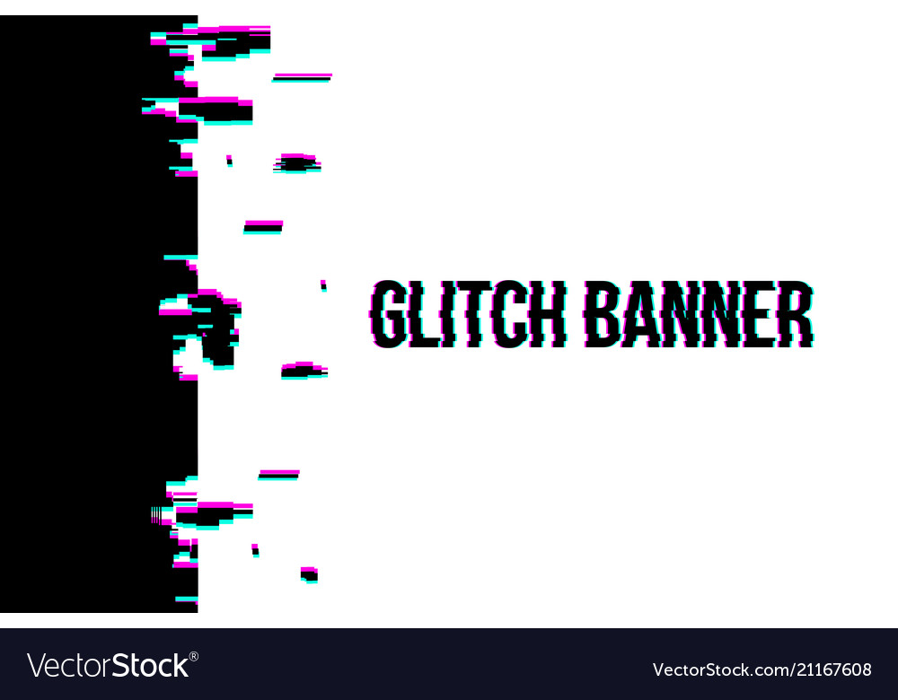 Creative of glitch style vector image Creative of glitch style