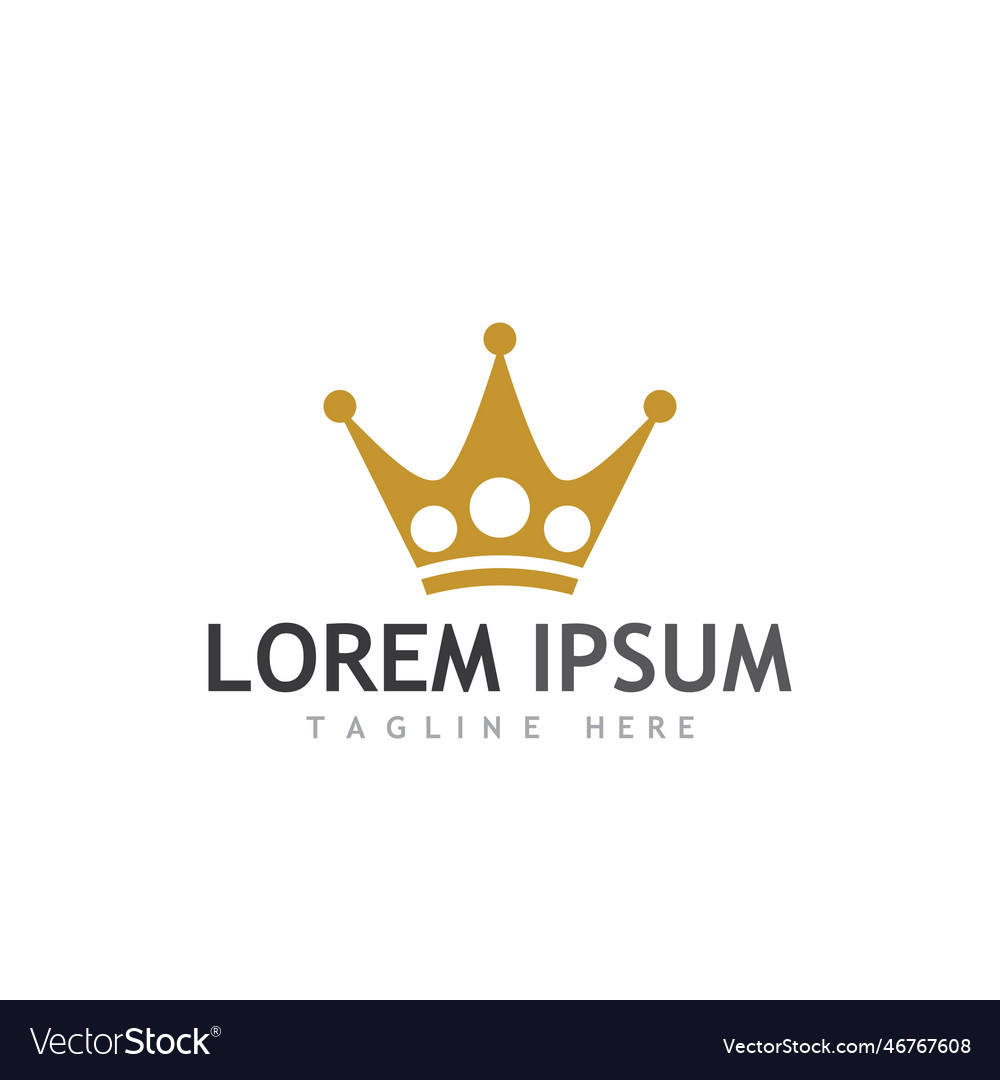 Crown logo template icon Royalty Free Vector Image