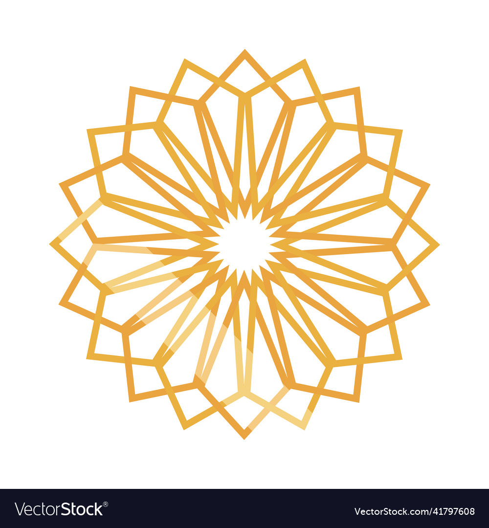 Gold arabic ornament Royalty Free Vector Image