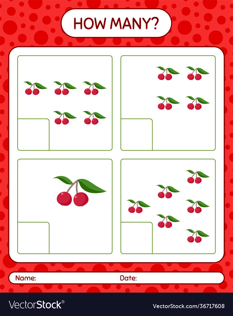 How many counting game with indian prune vector image How many counting game with indian prune