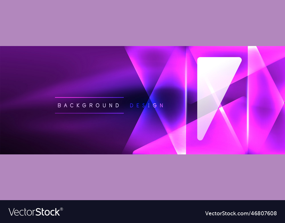 Neon lights hacking geometric background virtual Vector Image