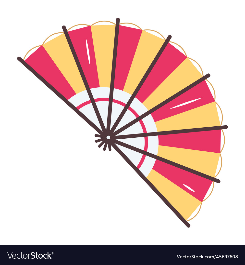 Paper fan Royalty Free Vector Image - VectorStock