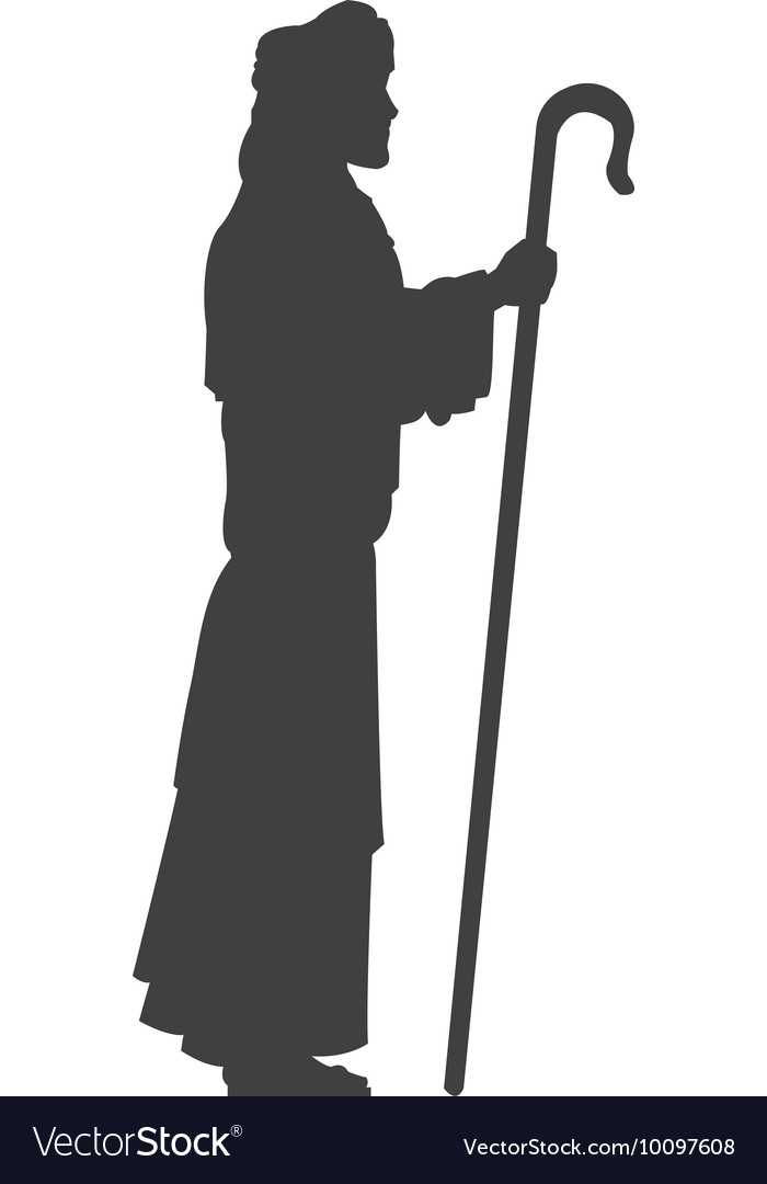 Saint joseph silhouette icon Royalty Free Vector Image