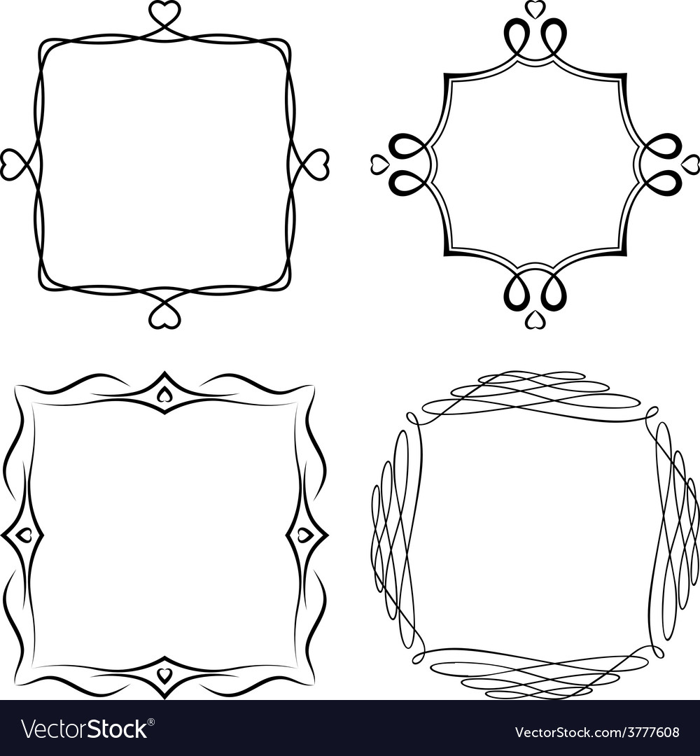 Set nice decorative frames Royalty Free Vector Image