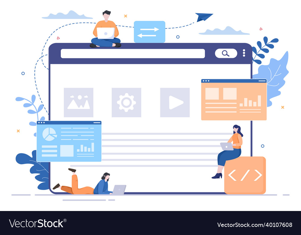 Software Development And Programming Code Vector Image