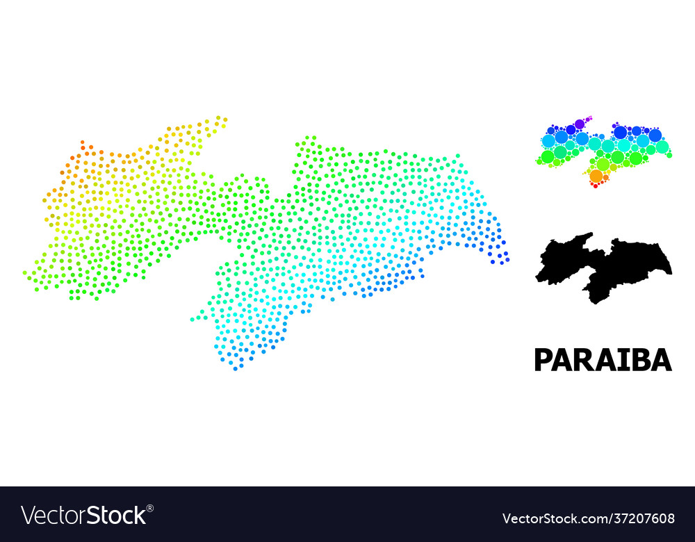 Spectrum gradient dot map paraiba state
