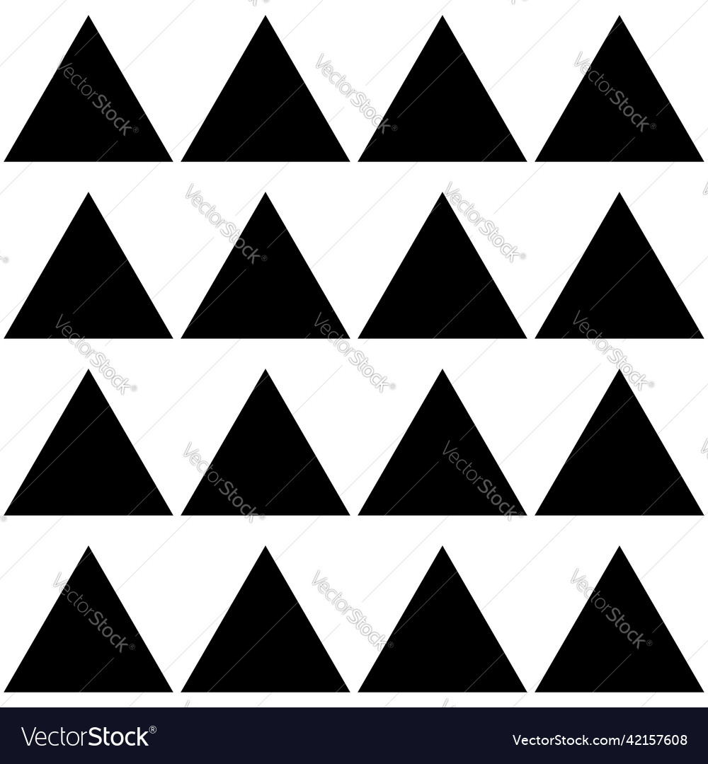 Triangle basic shape mosaic repeatable pattern vector image Triangle basic shape mosaic repeatable pattern