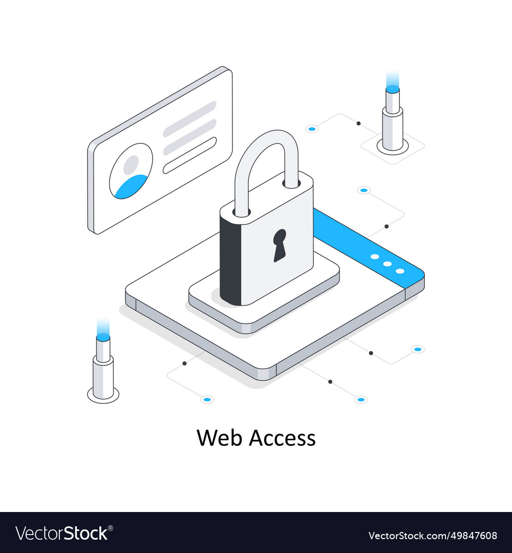 Web access isometric stock eps file