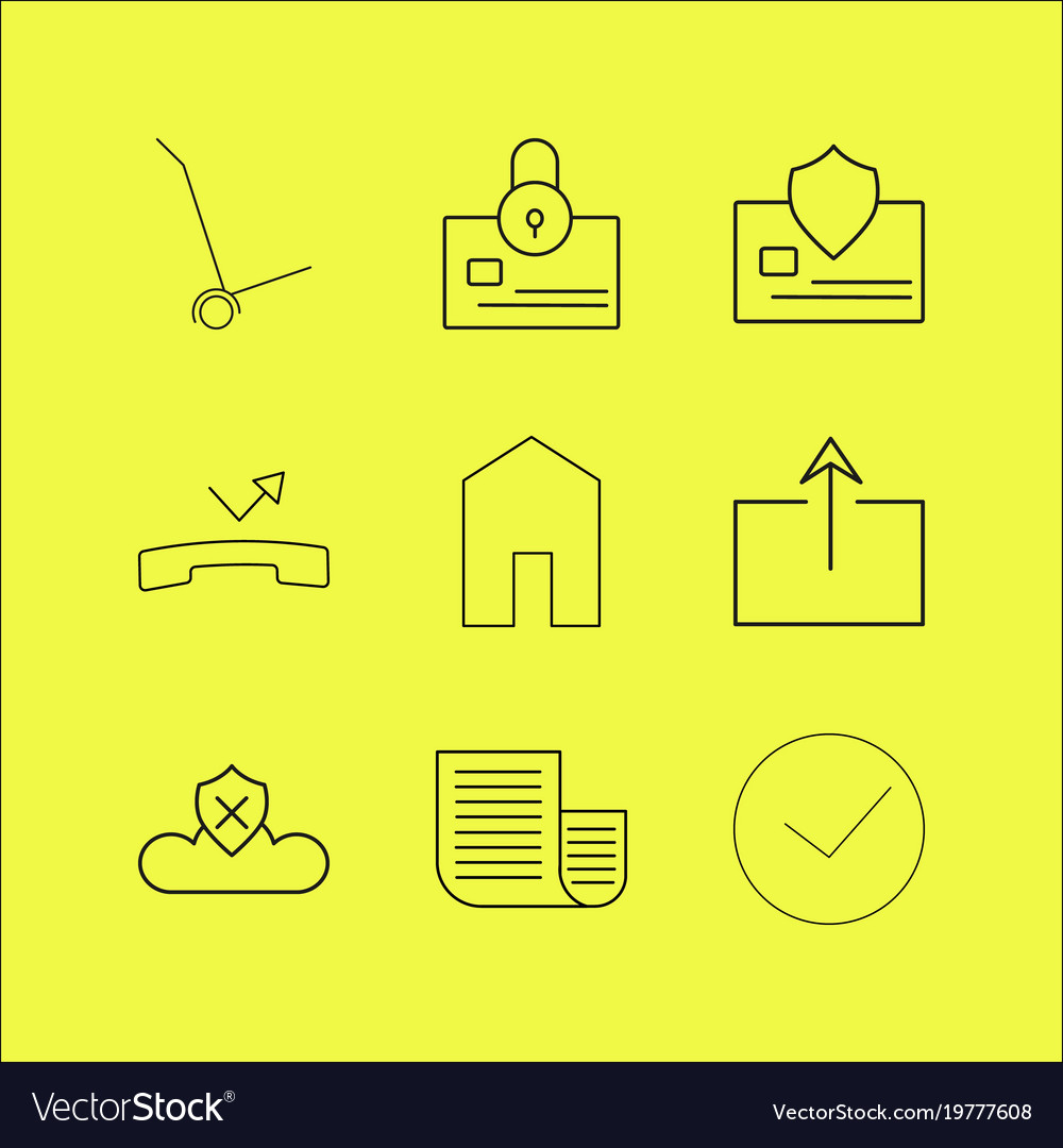 Web linear icon set simple outline icons
