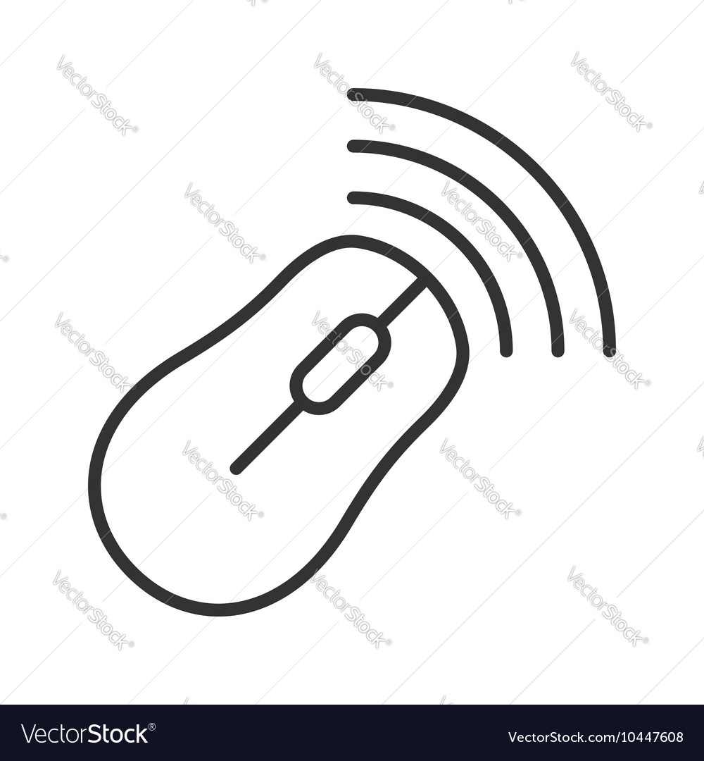 Wireless mouse line icon