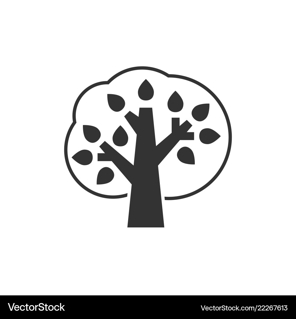 Autumn tree icon Royalty Free Vector Image - VectorStock