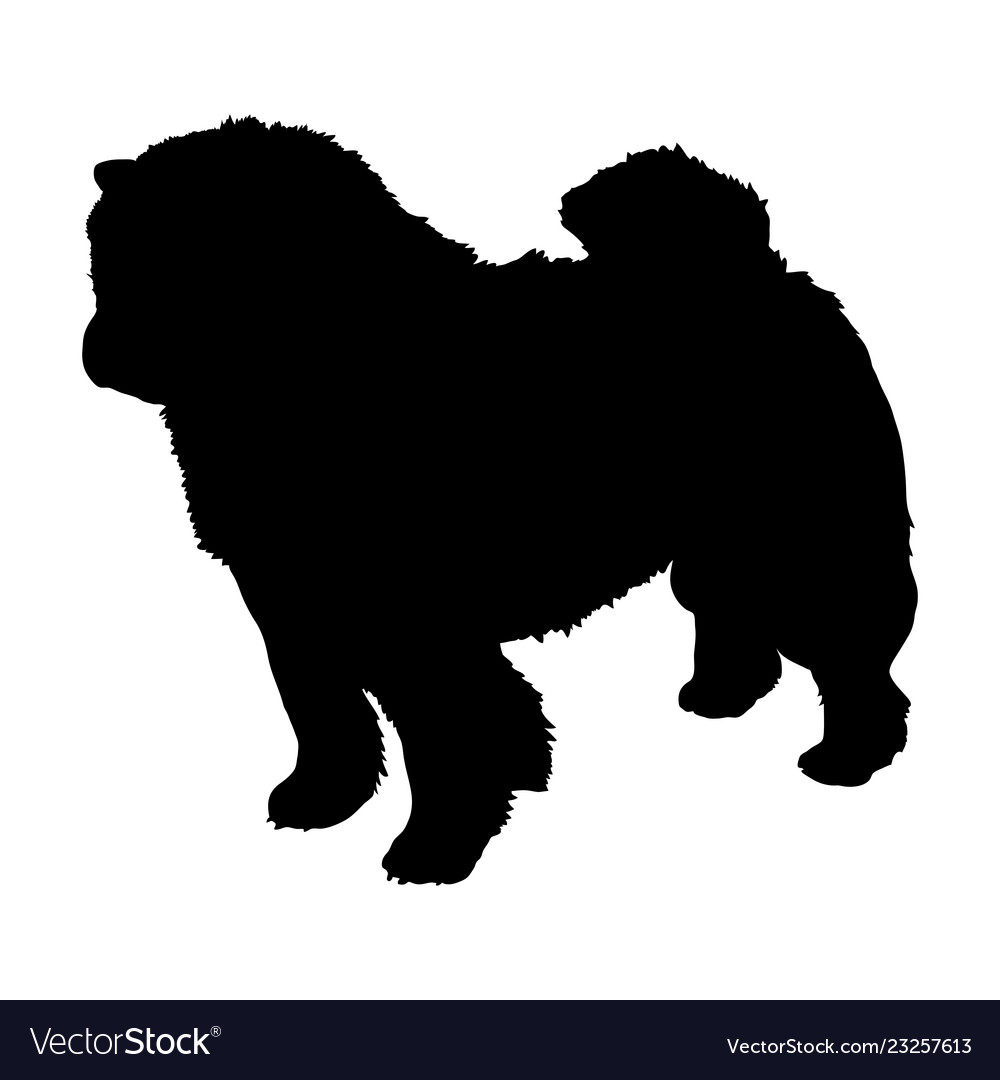 Chow dog silhouette