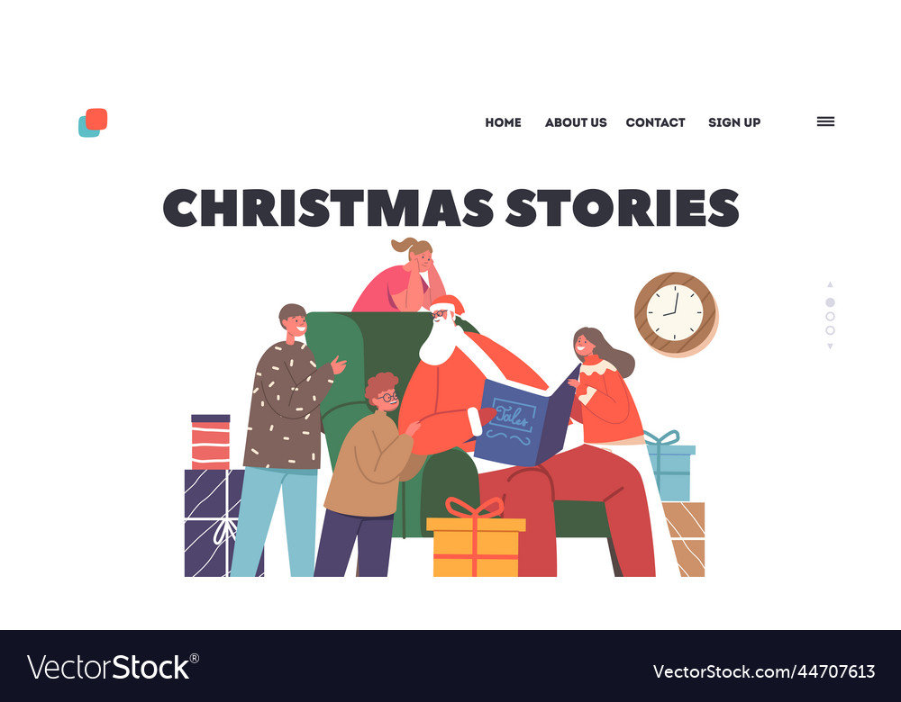 Weihnachtsgeschichten Landing Page Template santa