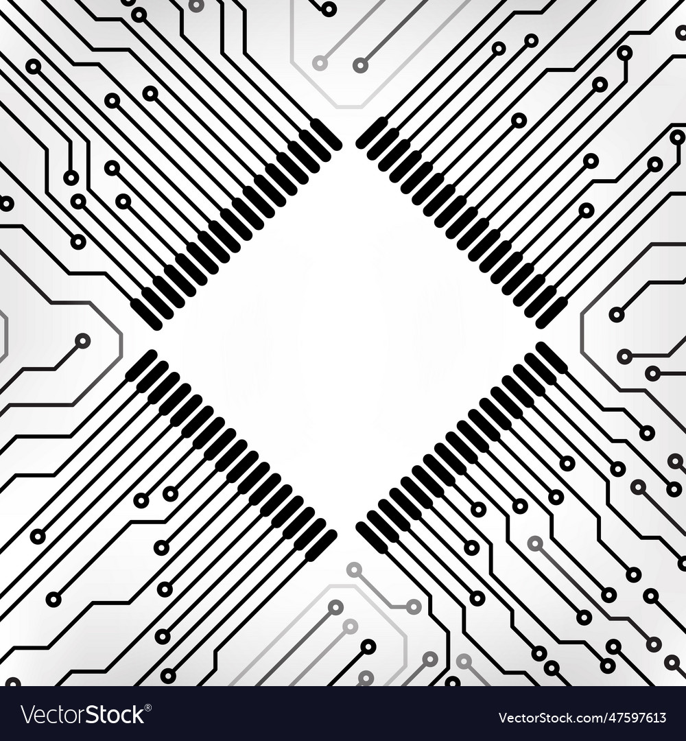 Leiterplatte cpu Mikroprozessor Datenübertragung vector image Leiterplatte cpu Mikroprozessor Datenübertragung