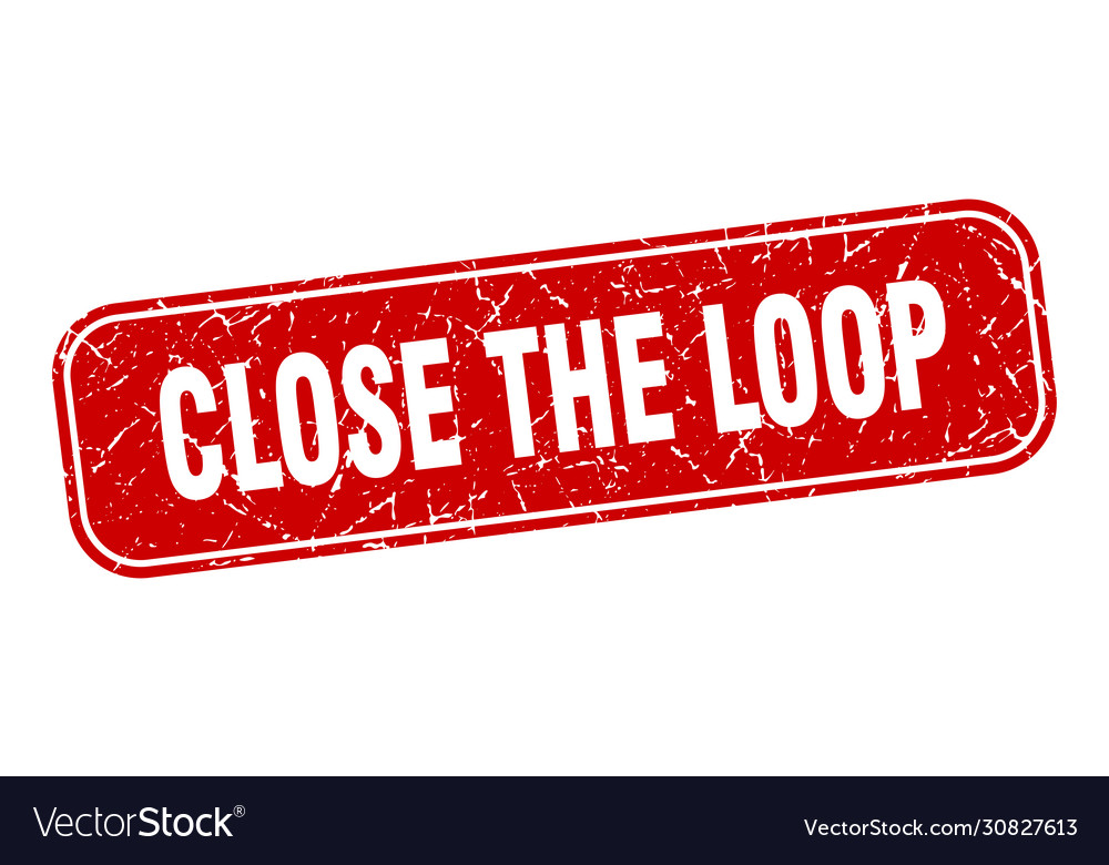 Close loop stamp square grungy