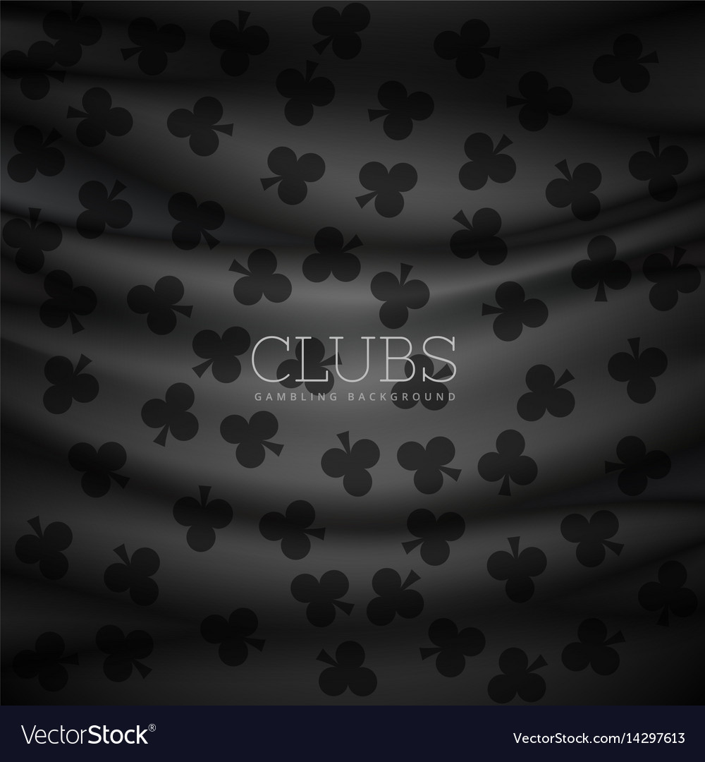 Dark clubs pattern background printed on cloth