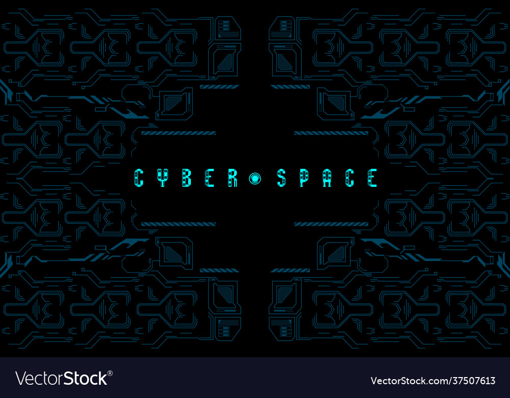 Futuristic hud background with ui elements vector image Futuristic hud background with ui elements