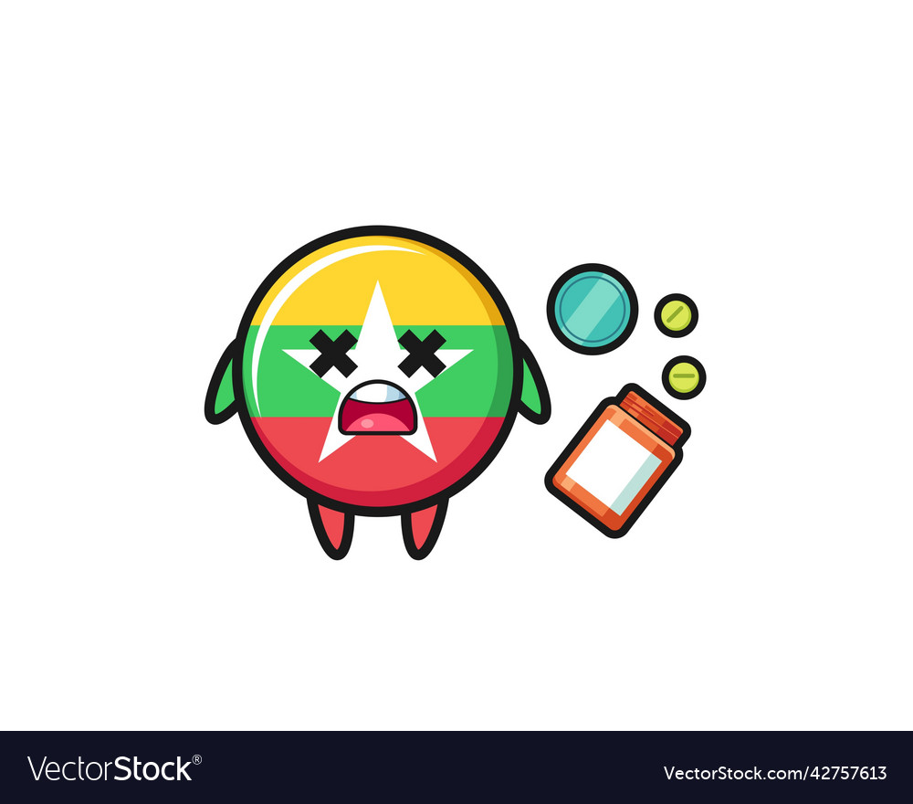 Overdose myanmar flag character