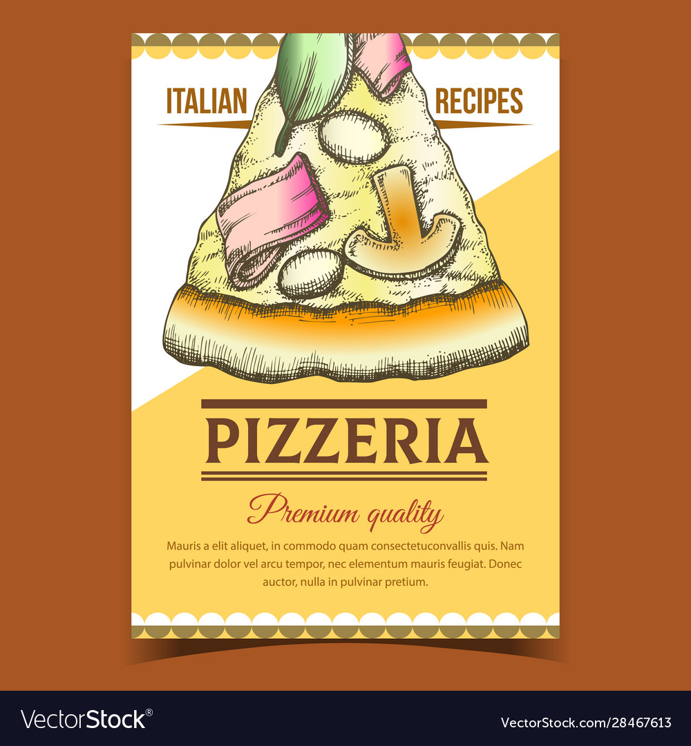 Pizzeria delicious italian recipe banner