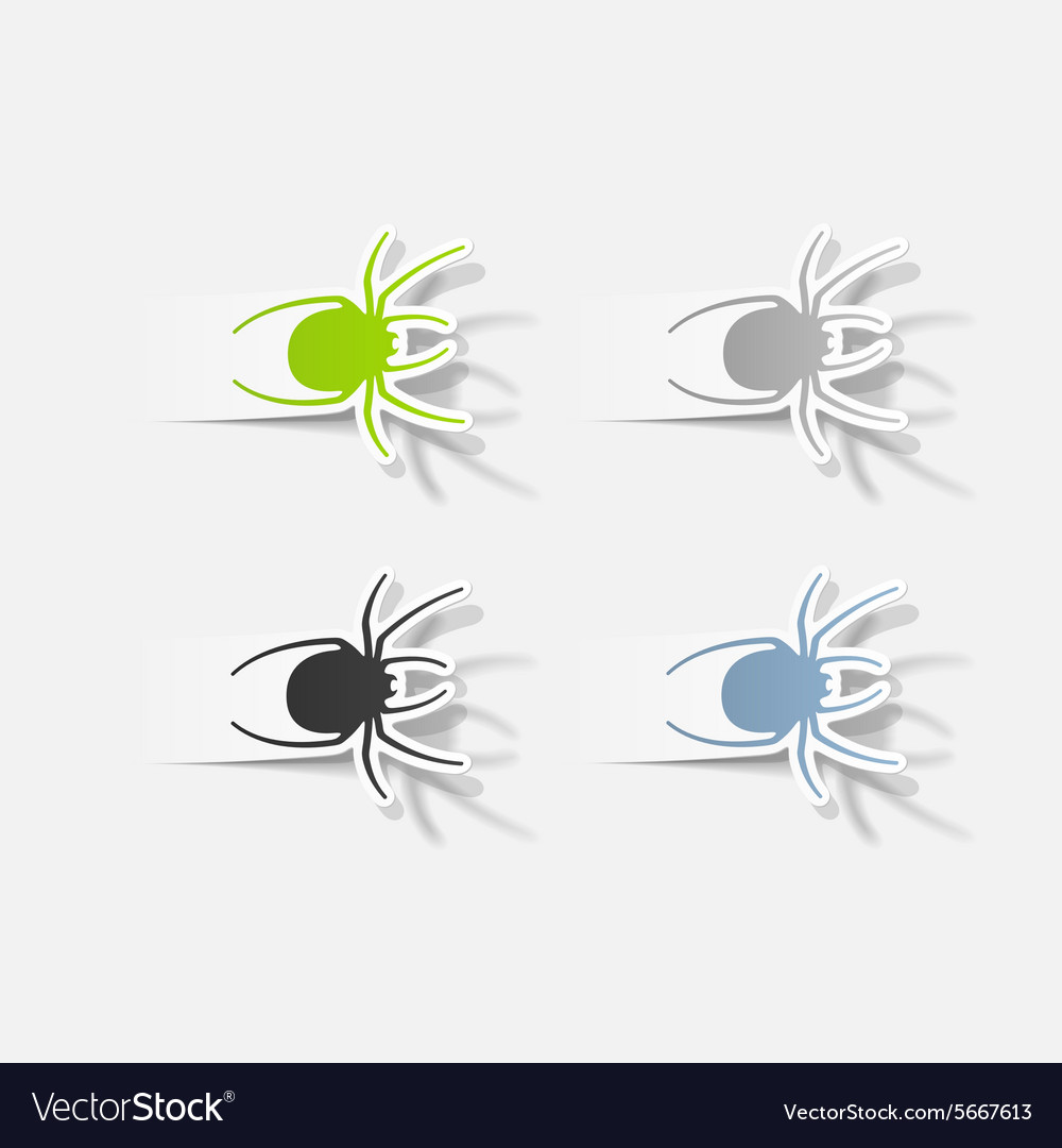 Realistic design element spider