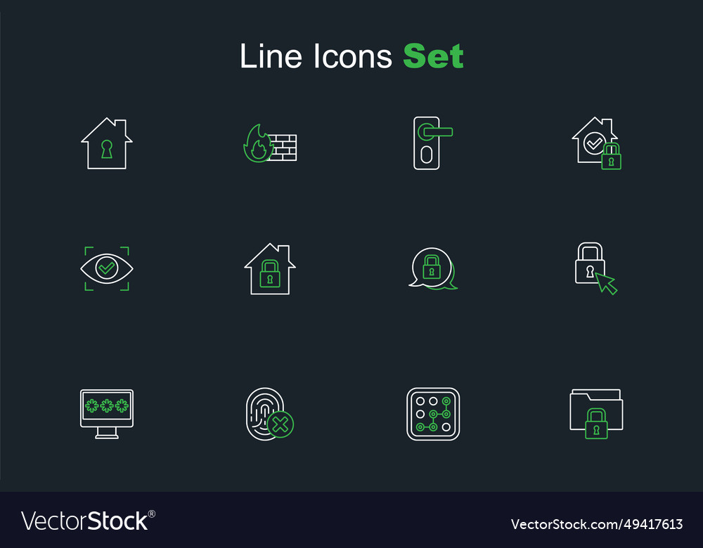 Set line folder and lock graphic password