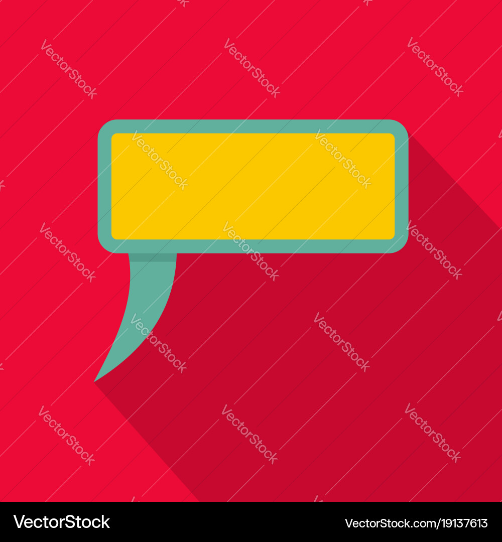Speech bubble icon flat style Royalty Free Vector Image
