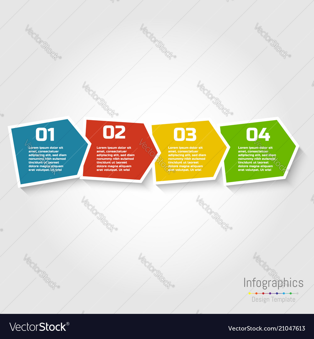 Step by step infographic design with numbers Vector Image