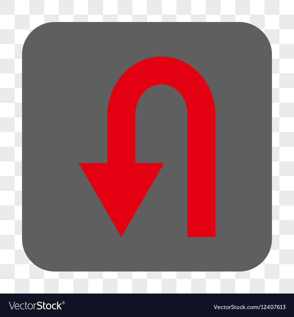 Turn back rounded square button