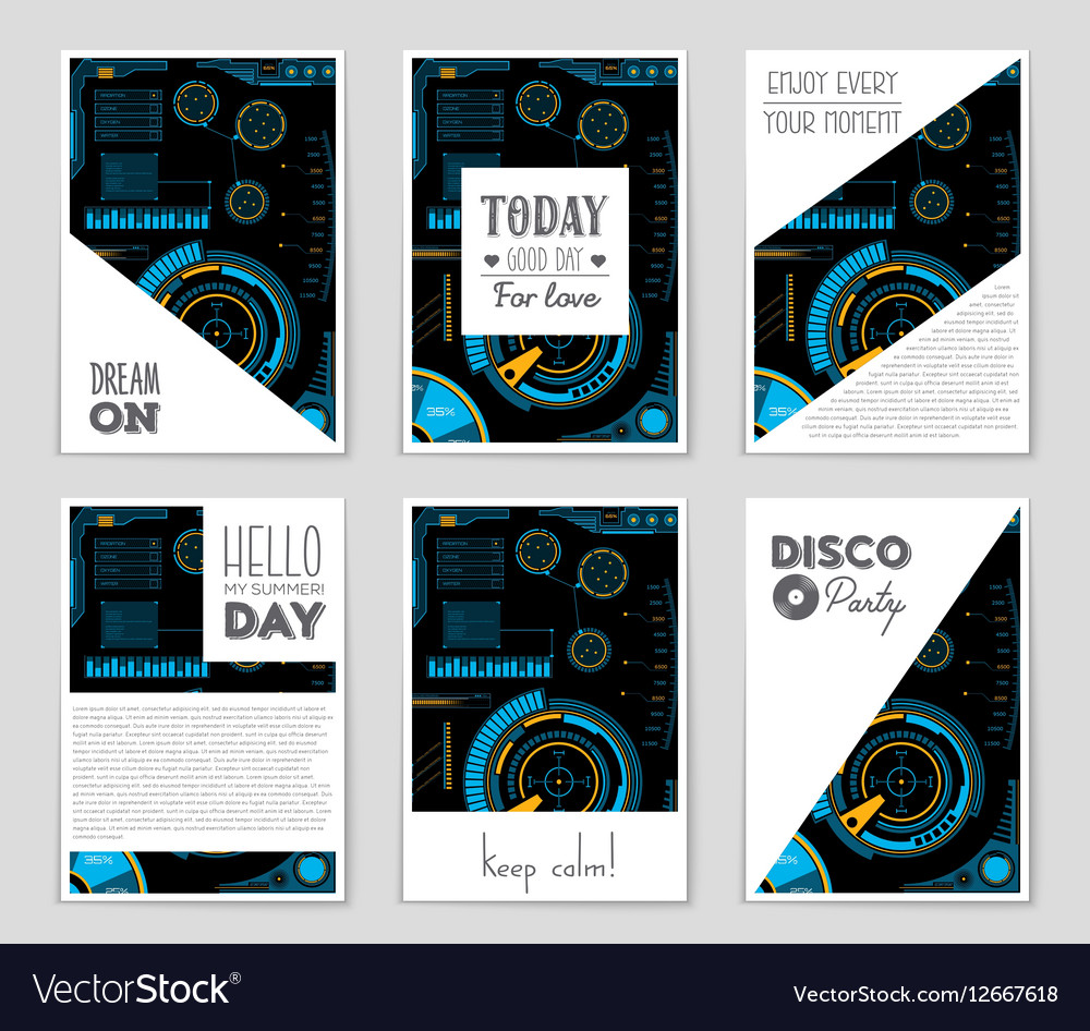 Abstract layout background set for art