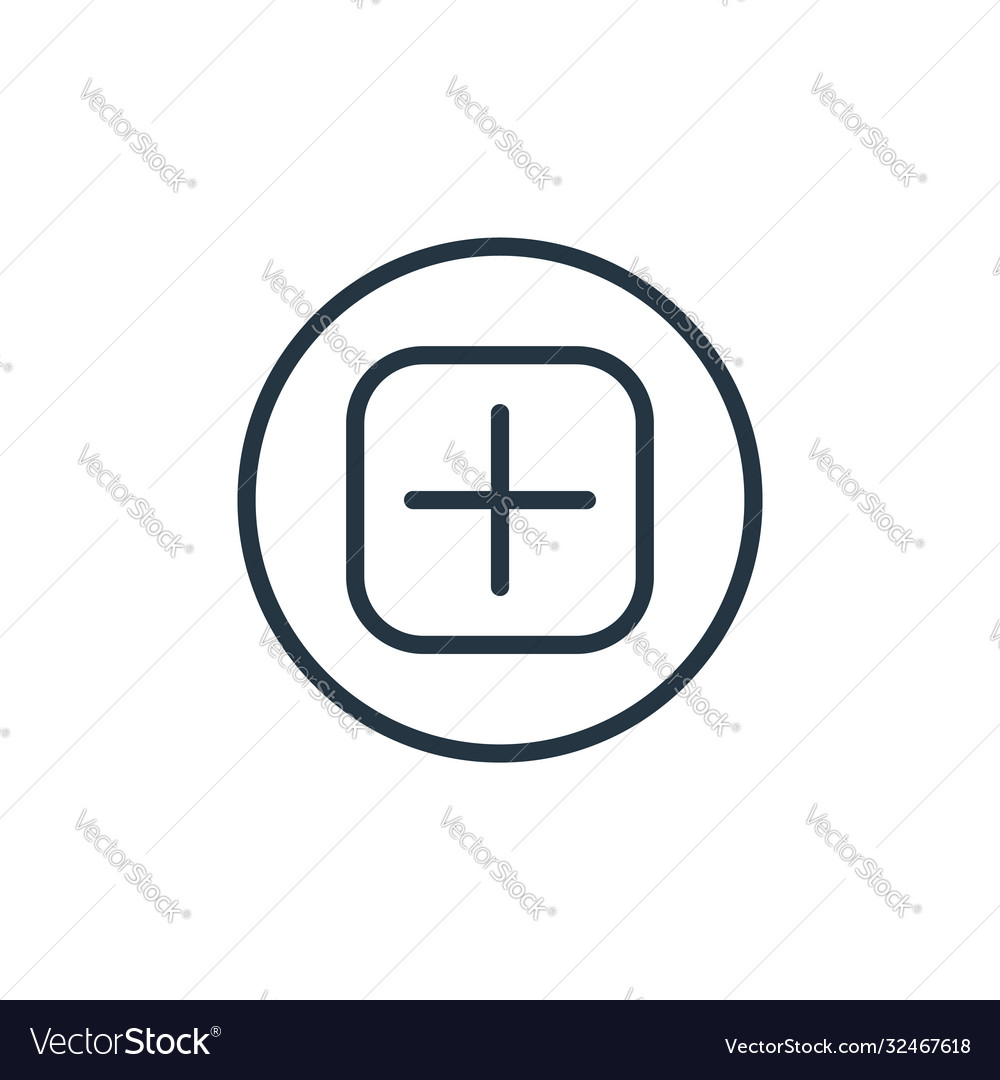 Add icon editable stroke linear symbol Vector Image Add icon editable stroke linear symbol