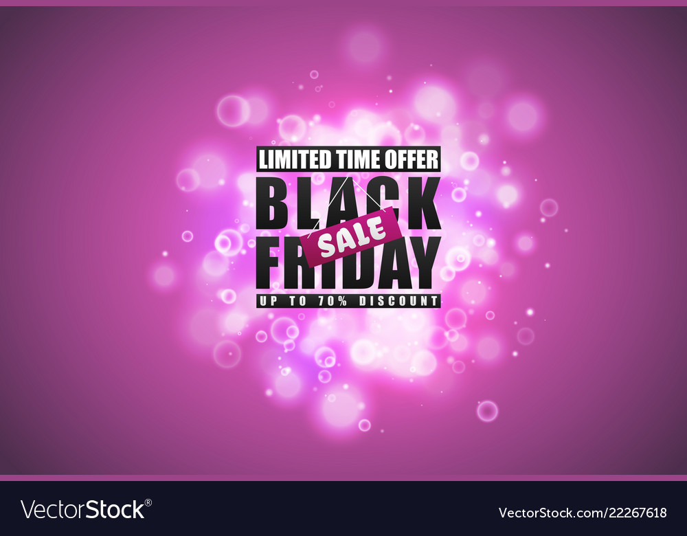 Black Friday Sale Banner Black Text With Tag And Vector Image