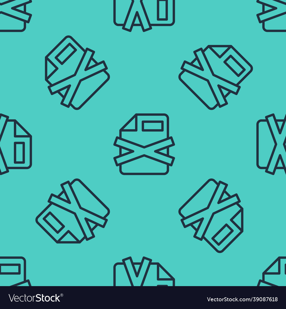 Black line delete file document icon isolated
