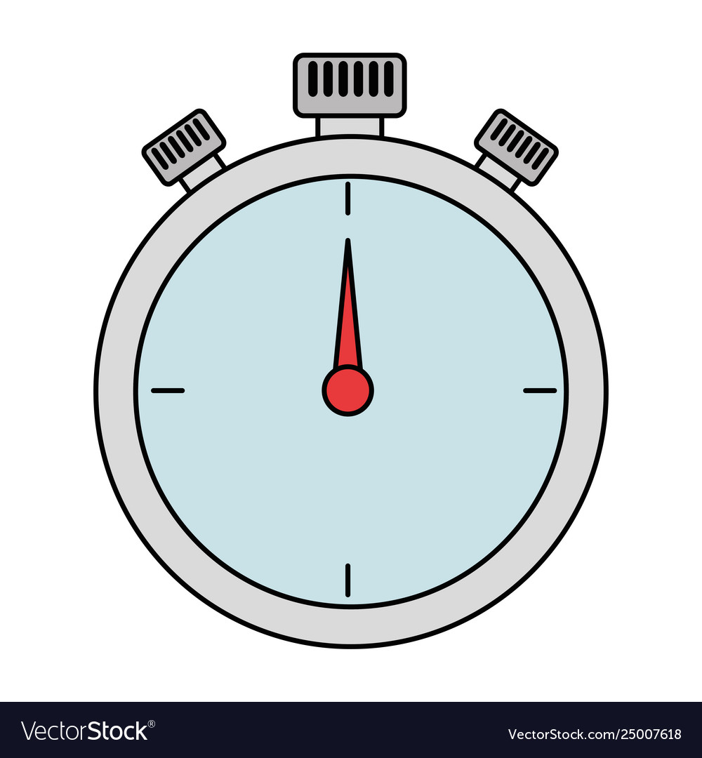 Chronometer time clock isolated icon vector image Chronometer time clock isolated icon