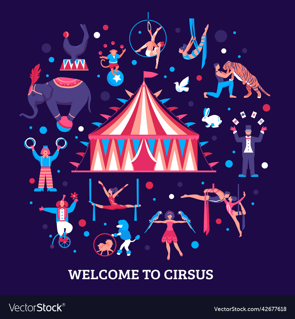 Circus performers Royalty Free Vector Image VectorStock