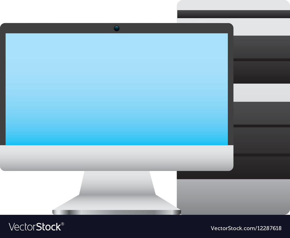 Computer desktop isolated icon