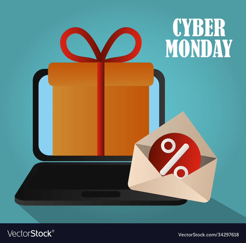 Cyber monday laptop gift box and percent discount