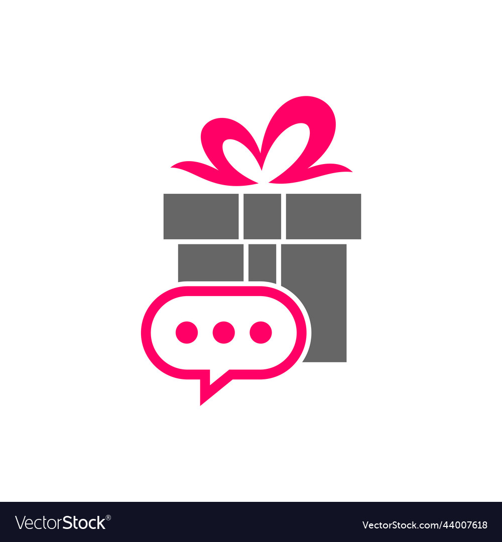 Geschenk-Chat Logo Design Vorlage