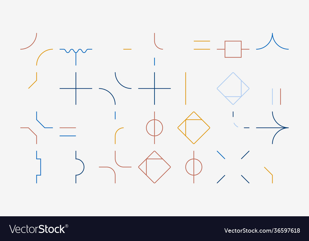 Linear abstract pattern design vector image Linear abstract pattern design