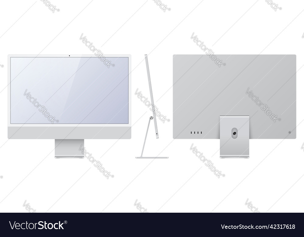 Realistic computer monitor screen