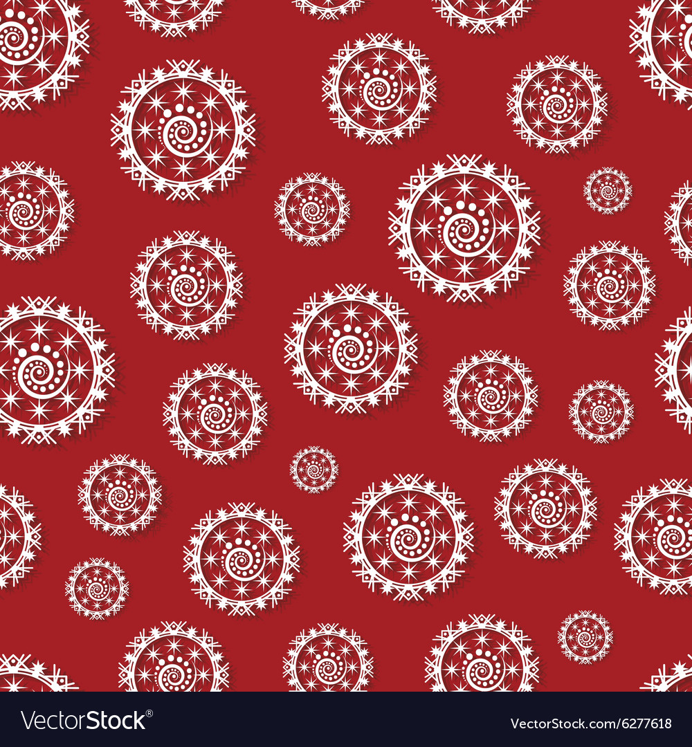 Seamless pattern with paper snowflakes