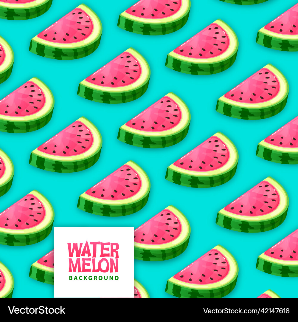 Seamless pattern with watermelon slices Royalty Free Vector