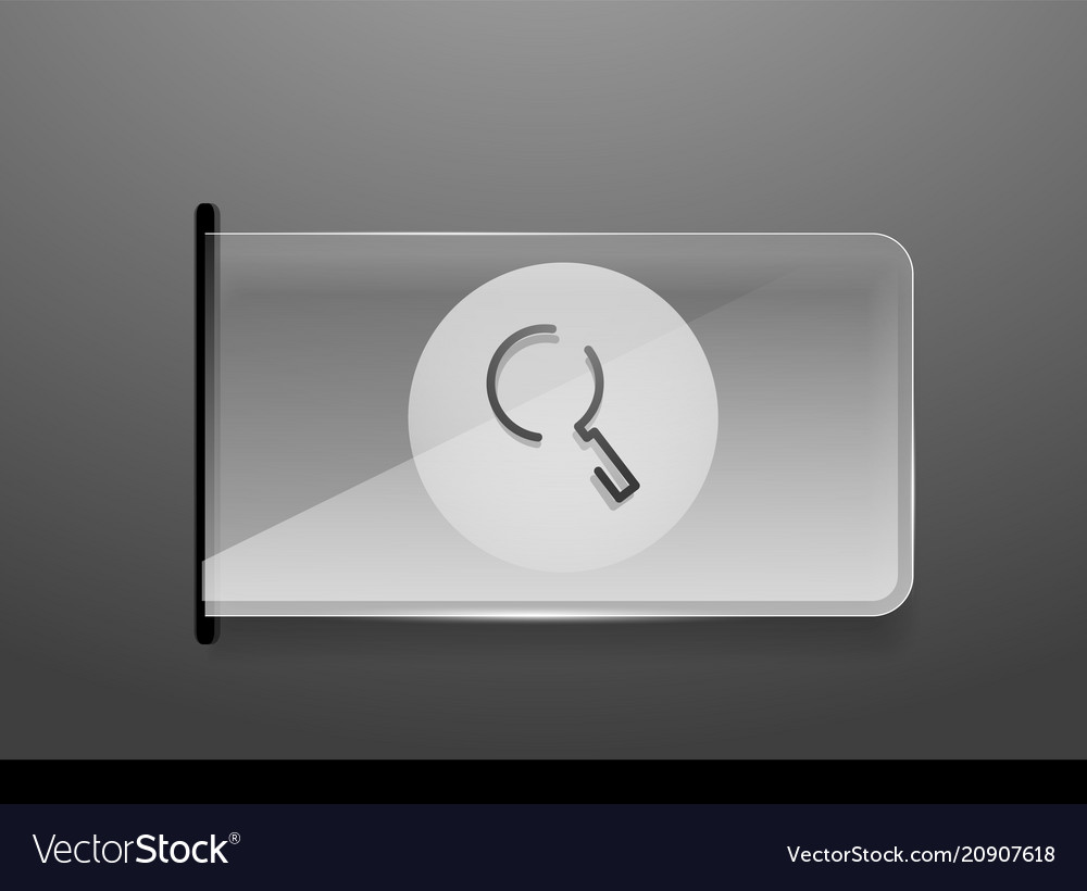 Search magnifier web button magnify icon modern vector image Search magnifier web button magnify icon modern