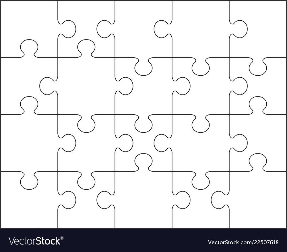 Separate Teile des weißen Puzzles