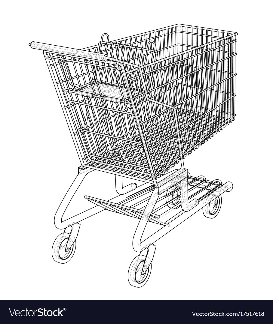 Sketch shopping trolley