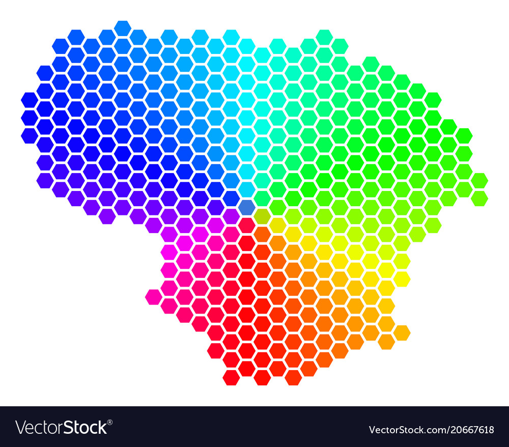 Spectrum hexagon lithuania map