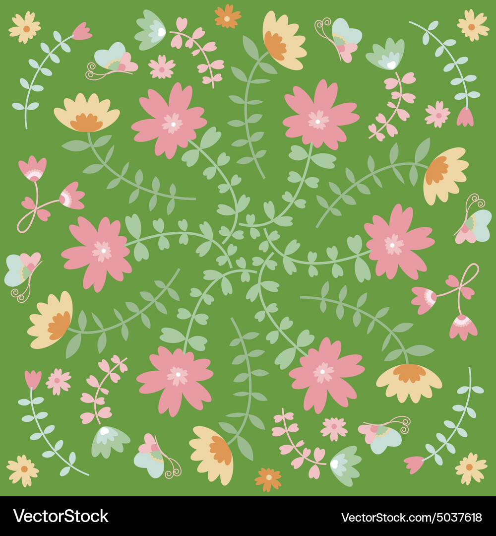 Spring flower card Royalty Free Vector Image - VectorStock
