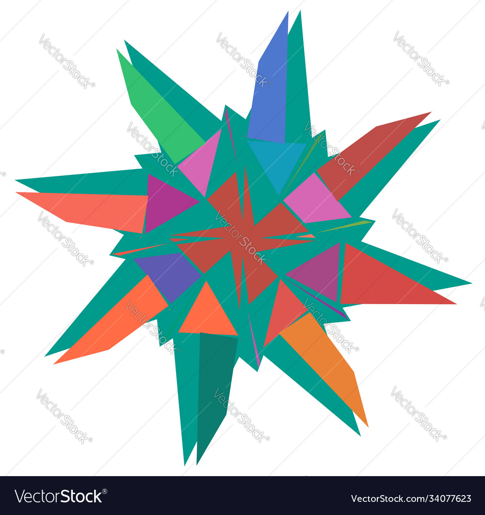Abstract random geometry shape generative art vector image Abstract random geometry shape generative art