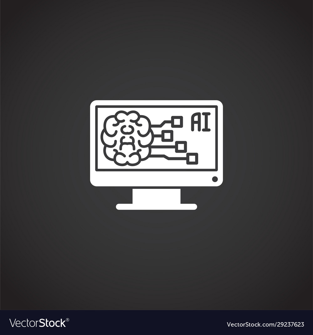Ai related icon on background for graphic and web